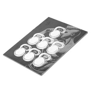 Workout Routine Weekly Planner Chic Gym Kettlebell Notepad