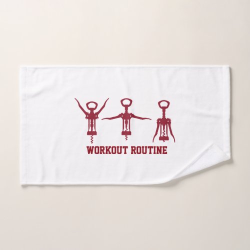 Workout Routine Your Text Gym Hand Towel
