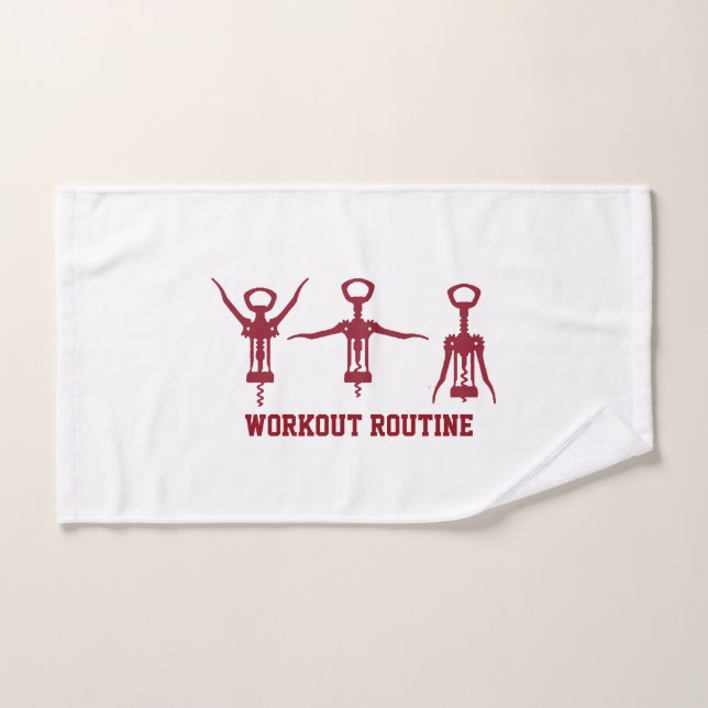 Workout Routine Your Text Gym Hand Towel (Hand Towel)