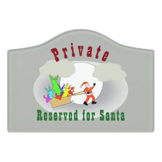 Workout Santa Door Sign