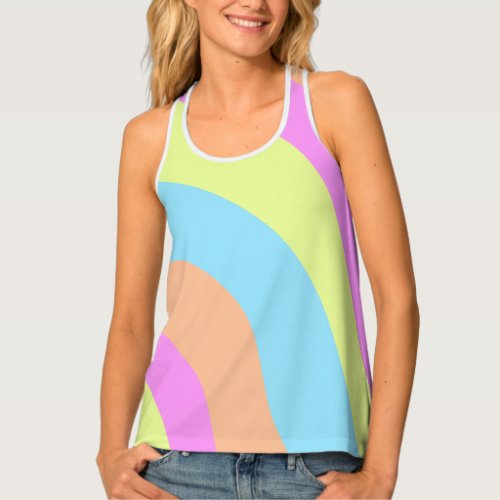 Workout Side Stripes Colorful School Team Custom Tank Top