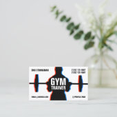 Workout silhouette gym style business card (Standing Front)