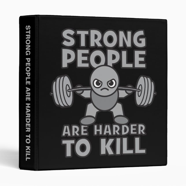 Workout - Strong People Are Harder To Kill, Kawaii Binder (Front/Spine)