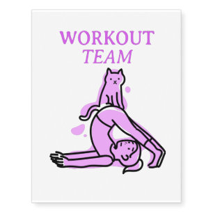 WORKOUT TEAM TEMPORARY TATTOOS