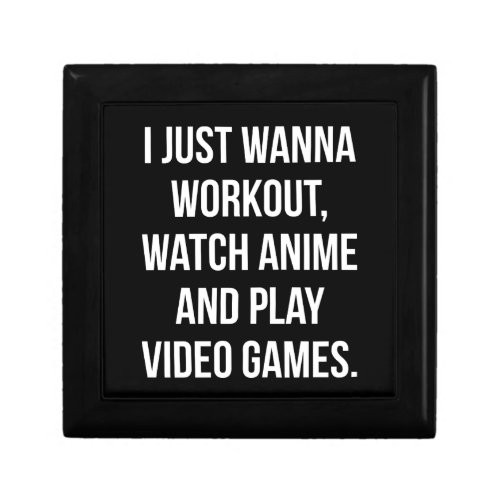 Workout Watch Anime Play Video Games _ Funny Gym Gift Box