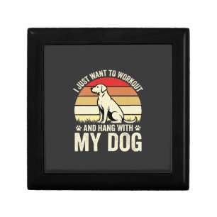 Workout With My Dog Retro Sunset Gift Box