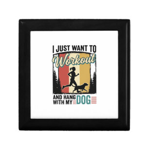 Workout With My Dog Vintage Running Shirt Design_1 Gift Box