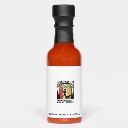 Workout With My Dog Vintage Running Shirt Design_1 Hot Sauces