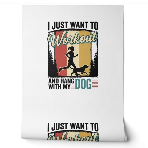 Workout With My Dog Vintage Running Shirt Design_1 Wallpaper