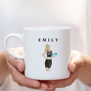 workout, yoga, custom giant coffee mug
