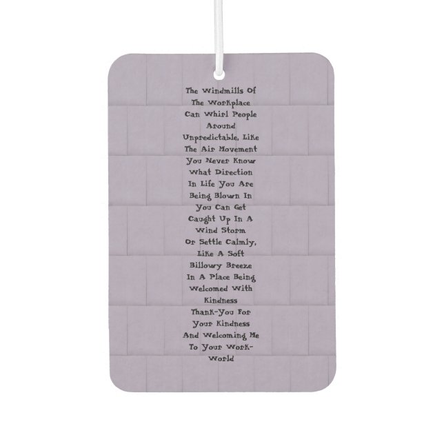 Workplace Inspiration Air Freshener (Front)