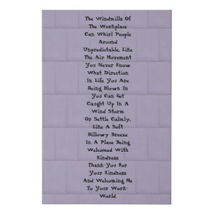 Workplace Inspiration Faux Canvas Print