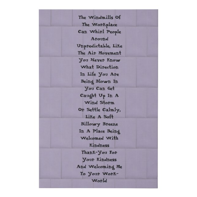 Workplace Inspiration Faux Canvas Print (Front)