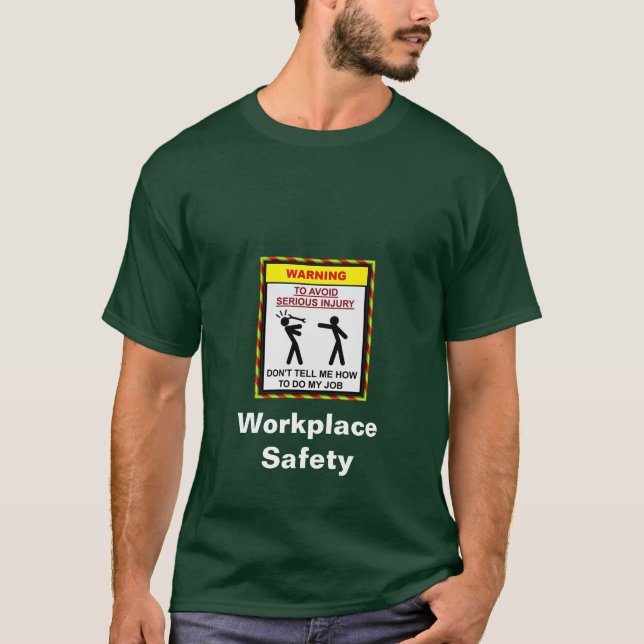 Workplace Safety: T-Shirt (Dark) (Front)