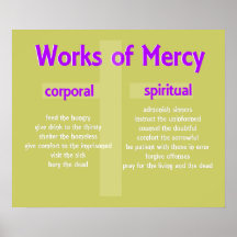 Works of Mercy Poster customizable graphic art