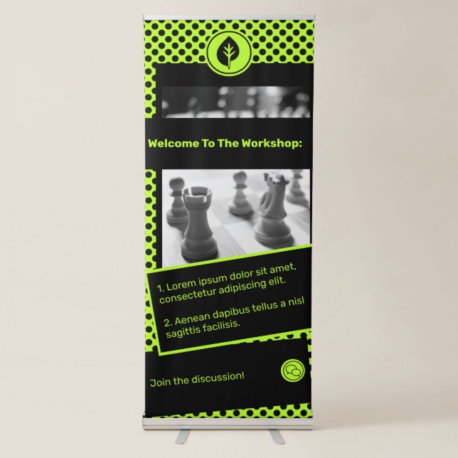 Workshop Entrepreneur Small Business Retractable Banner (Front)