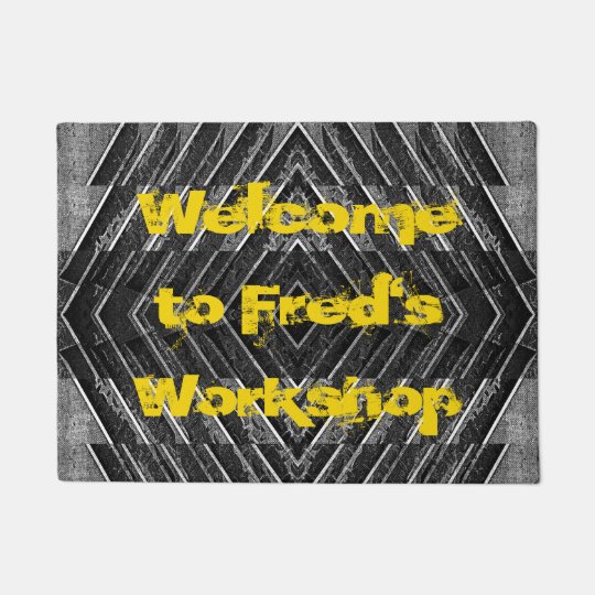 Workshop Garage Man Cave Industrial Custom Doormat