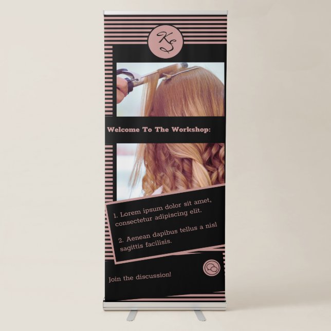 Workshop Hairdressing Saloon Retractable Banner (Front)