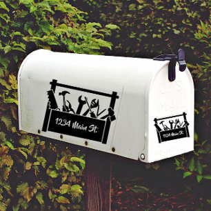 Workshop mailbox address sticker