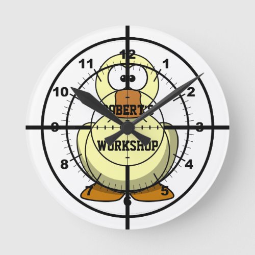 Workshop or Hunting Lodge Target Wall Clock