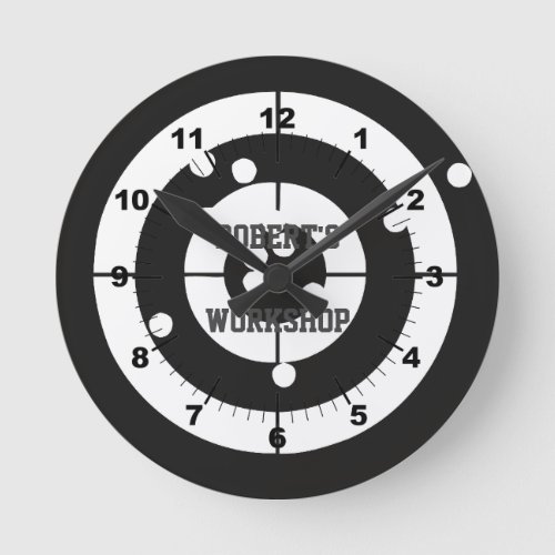 Workshop or Hunting Lodge Wall Clock