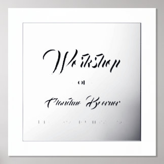 Workshop Sign for Artist Foil Accent Poster Print