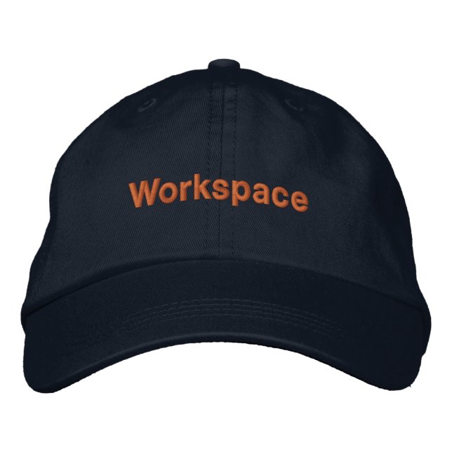 Workspace Printed Block 2 Font Lovely and Elegant Embroidered Baseball Cap (Front)