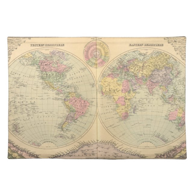 World 10 cloth placemat (Front)