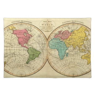 World 3 cloth placemat