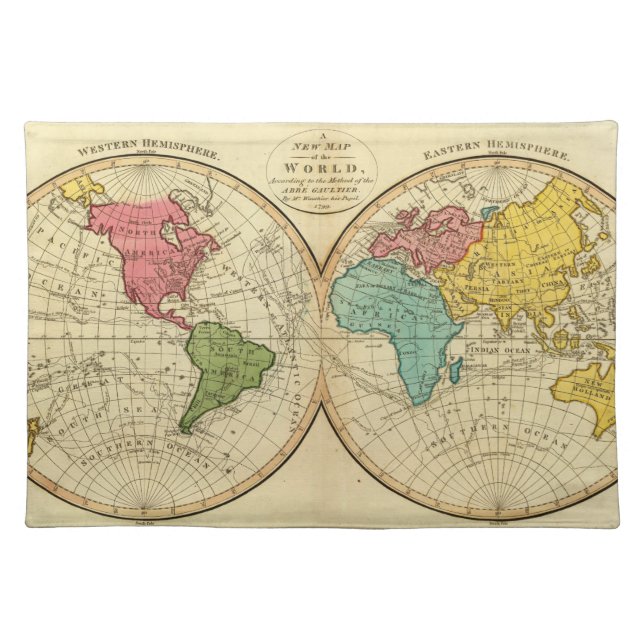 World 3 cloth placemat (Front)