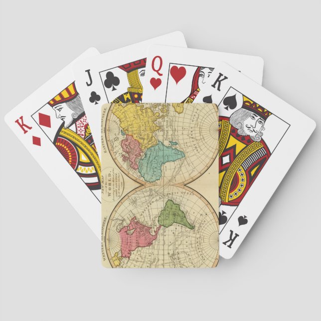 World. 3 poker cards (Back)
