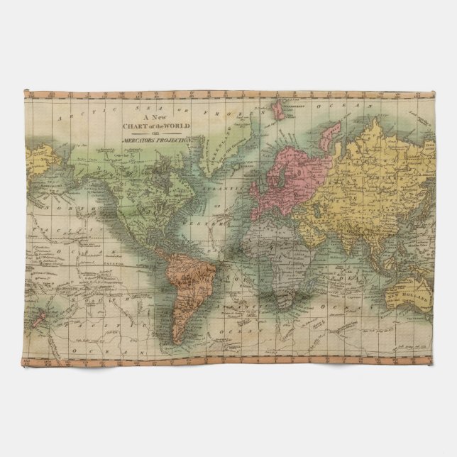 World 4 kitchen towel (Horizontal)