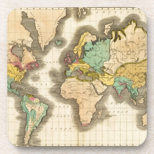 World 6 beverage coaster (Front)