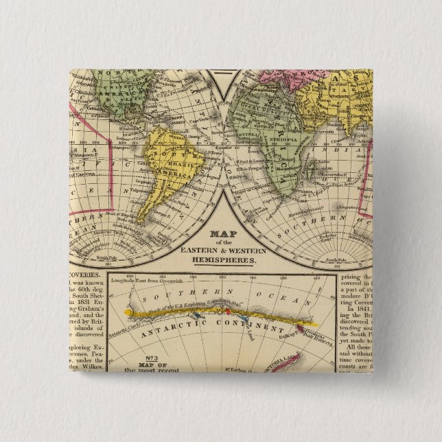 World 7 pinback button (Front)