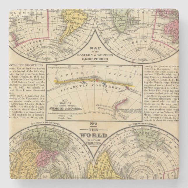 World 7 stone coaster (Front)