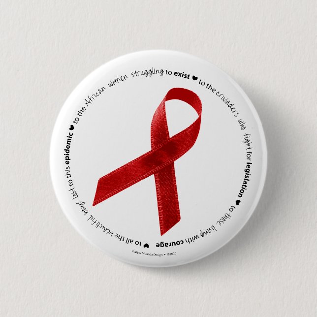 World AIDS Day, 2010 Pinback Button (Front)