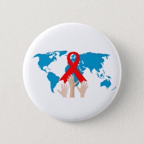 World AIDS Day Awareness 1st December Button