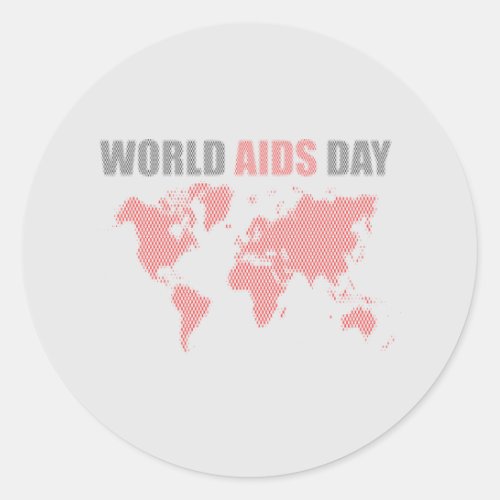 World Aids Day   Classic Round Sticker