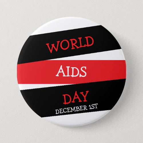 World Aids Day December 1st Button