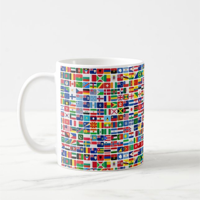 World All Countries Nation Flags  Coffee Mug (Left)