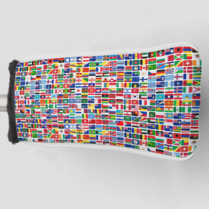 World All Countries Nation Flags Golf Head Cover