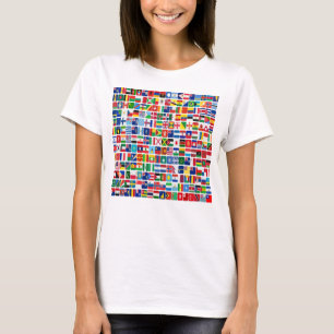 World All Countries Nation Flags  T-Shirt