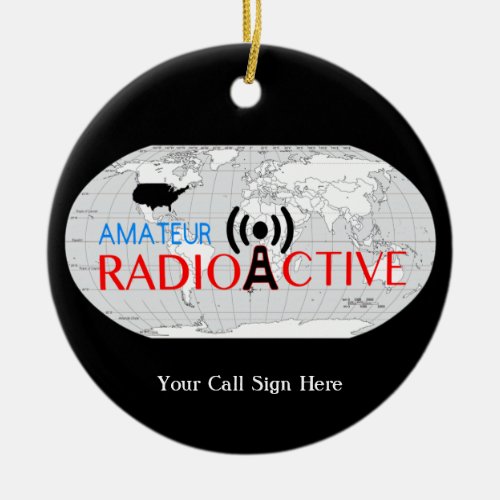 World Amateur Radio Active  Ceramic Ornament