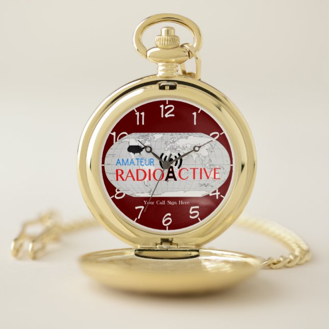 World Amateur Radio Active Numbered   Pocket Watch (Inside)
