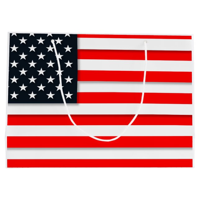 World American Flag USA Large Gift Bag (Back)