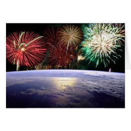 World and Fireworks Cards