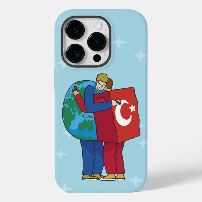 WORLD AND TURKEY HUG Case-Mate iPhone CASE (Back)