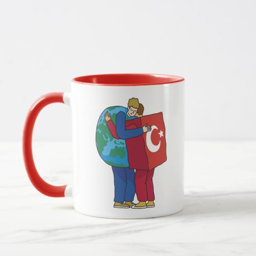 WORLD AND TURKEY HUG MUG