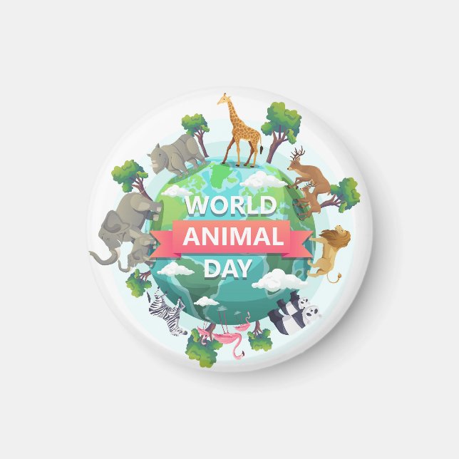 World Animal Day Magnet (Front)