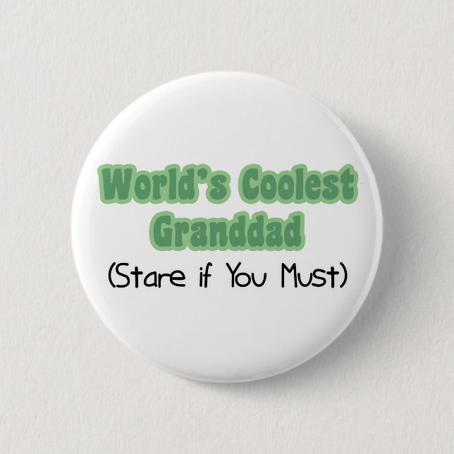 World's Coolest Granddad Pinback Button (Front)
